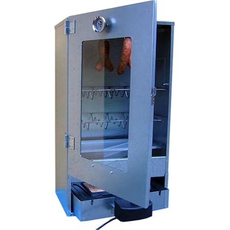 Vf-Angelsport VF Elektrischer Räucherofen aus Edelstahl mit Sichtscheibe inkl. Heizung und Thermometer Räucherschrank Wildwac