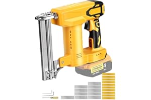 FUNNYWHALE 18 Gauge Brad Nailer/Narrow Crown Stapler Compatible with Dewalt 20V MAX Battery(NO Battery) 2 in 1 Cordless Nail Gun with 1000 Nails and 1000 Staples for Home Improvement, DIY and Woodworking