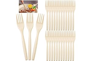 [150 Pack] Compostable Plastic Forks, Plastic Utensils, Biodegradable 6 Inch Forks for Lounge Party Wedding BBQ Picnic Campin