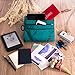 NKTM Travel Wallet - Unisex Adult Ocean Blue Modern Lightweight Nylon Passport Wallet with Zipper, 3 Compartments, 8.7
