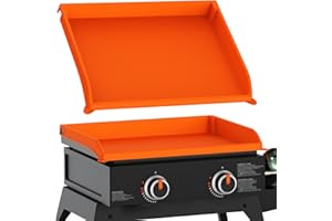 RUMLICK Silicone Griddle Mat Cover for Blackstone - Full Protection Waterproof Griddle Top Cover (22" Sky Orange)