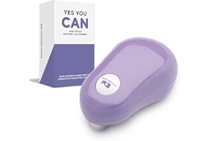 Kitchen Mama One Touch Can Opener: Open Cans with Simple Press of A Button - Auto Stop As Task Completes, Ergonomic, Smooth E