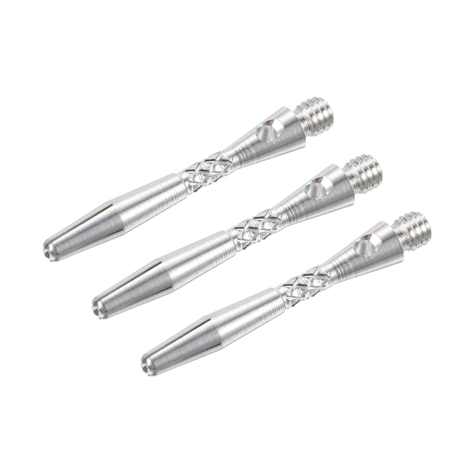PATIKIL 35mm Dart Shafts, Medium 2BA Thread Aluminum Dart Stems Dart Accessories for Steel Tip - 3 Pack (Silver Tone)