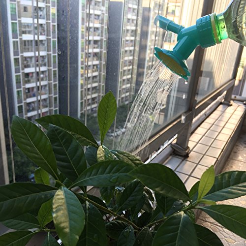 Passionier 2-Pack Dual Head Bottle Cap Sprinkler, Bonsai Bottle Watering Can Spout Cap for Seedlings(Blue) - Thumbnail 2