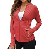 We1Fit Women's UPF 50+ Sun Protection Jacket Hoodie Sun Shirts Hiking Running Athletic Shirt