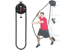 Endless Rope Trainer Machine for Home,Gym Pull Rope Machine, Cable Pulley System with Adjustable Resistance & Premium Nylon R
