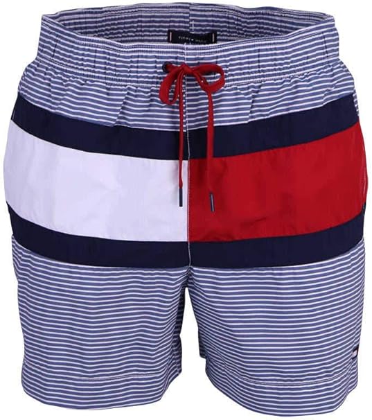 Tommy Hilfiger Herren Medium Drawstring Shorts Weiss Navy Blazer White Stripe 158 Large Herstellergrosse L Amazon De Bekleidung