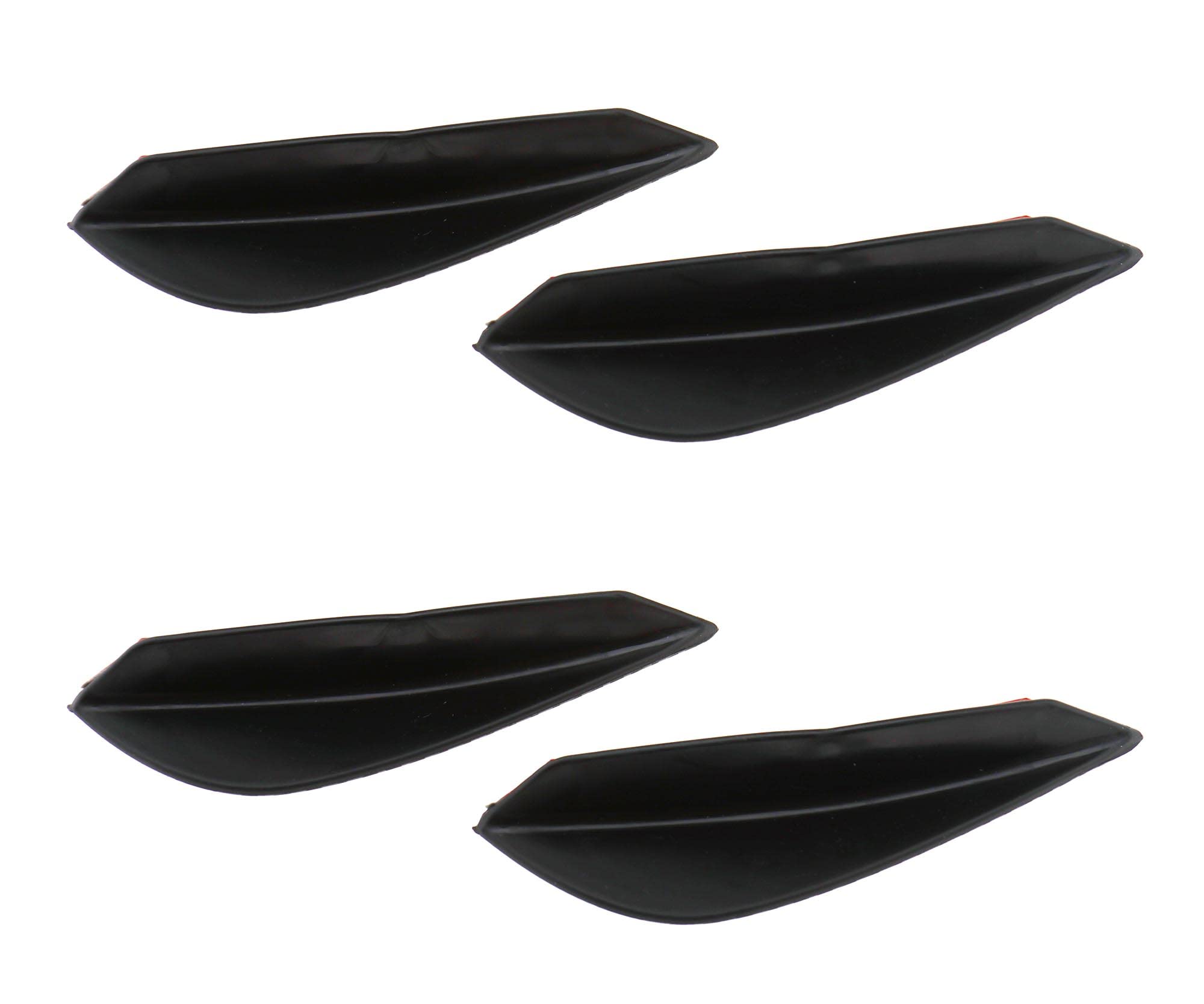 OTOTEC 4X Car Front Bumper Body Spoiler Canards Splitter Fins Exterior Emblems Set