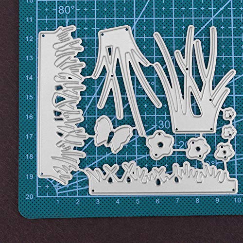 VKTECH Grass Die Cut Metal Cutting Dies Stencils Embossing DIY Cutting Die Craft for Scrapbook Photo Album Paper Cards Gift Decorative (GG0187)