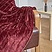 Bertte Plush Throw Super Soft Fuzzy Warm Blanket | 330 GSM Lightweight Fluffy Cozy Luxury Decorative Stripe Blanket for Bed Couch - 50