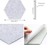Yoillione Hexagon Self-Adhesive Pin Board Grey 8 Pack 22x19cm DIY Wall Decor 20 view 6