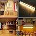 Ustellar LED Rechargeable Motion Sensor Under Cabinet Lighting, 20 LEDs Super Brighter Closet Light, 3000K Warm White, Night Light with USB Cable and Magnetic Stripe