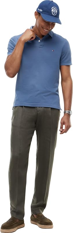 Herren Poloshirt Kurzarm 1985 Regular Fit, Blau (Aegean Sea), L