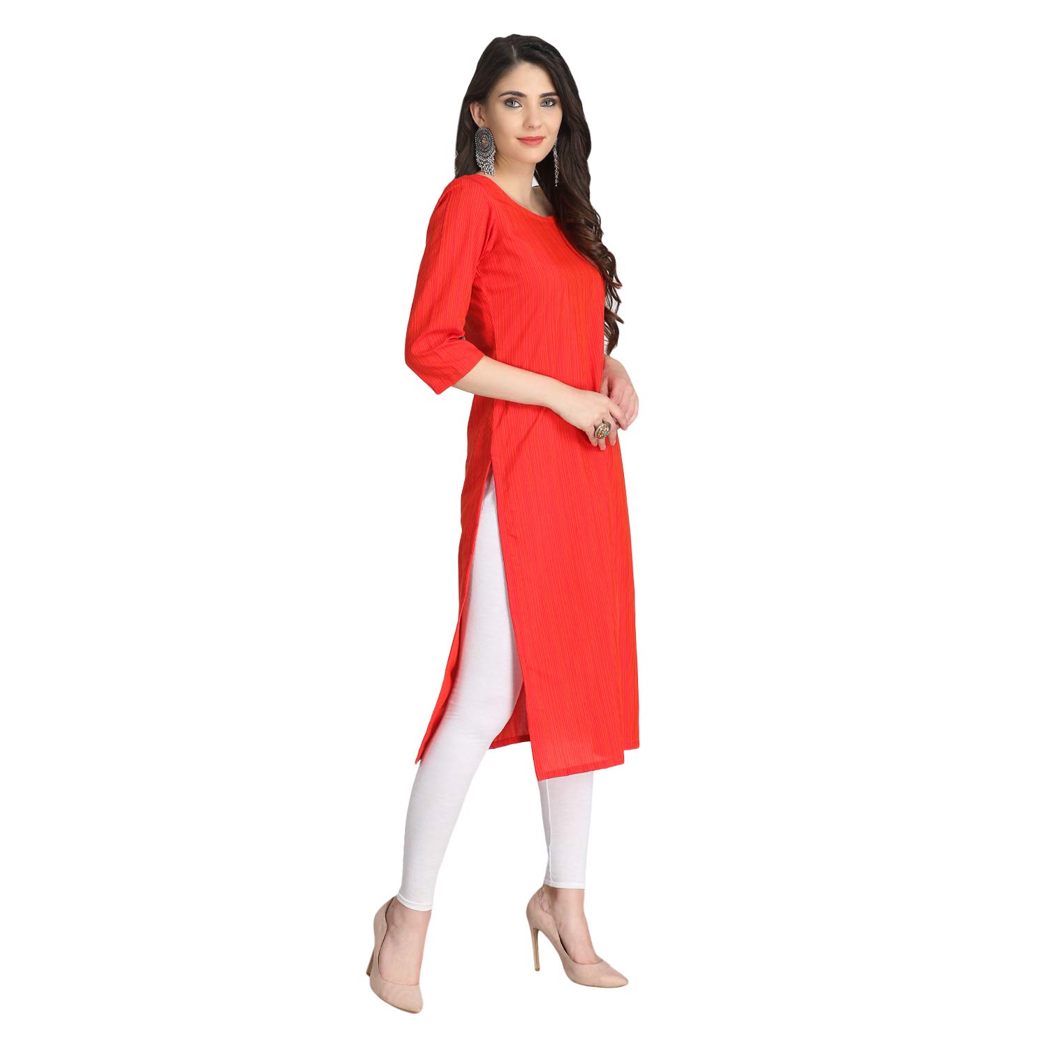Buy stylecoulture Red Cotton Printed Kurti at Amazon.in