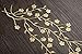 TWO Big Golden Flower Leaf Vines Embroidery Applique Patch, Plum Blossom Flower Patch, Iron on Applique, Flower Applique Patch (Gold)