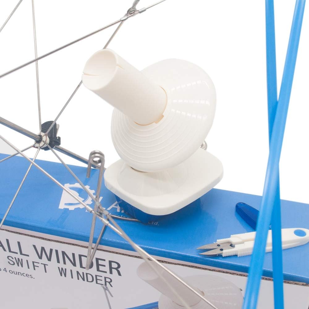 LAMXD Yarn Ball Winder and Yarn Umbrella Swift, Multicolor, 4 oz + Swift - Image 3