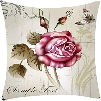 Amazon Com Floral Flower Print Throw Pillow Covers Cases Square