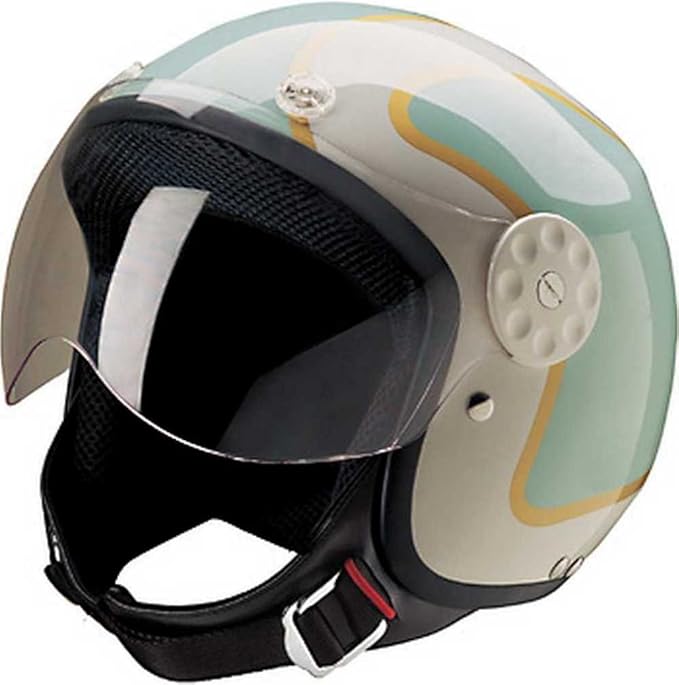 Amazon.com: HCI Open Face Fiberglass Motorcycle Helmet Green/Gold w