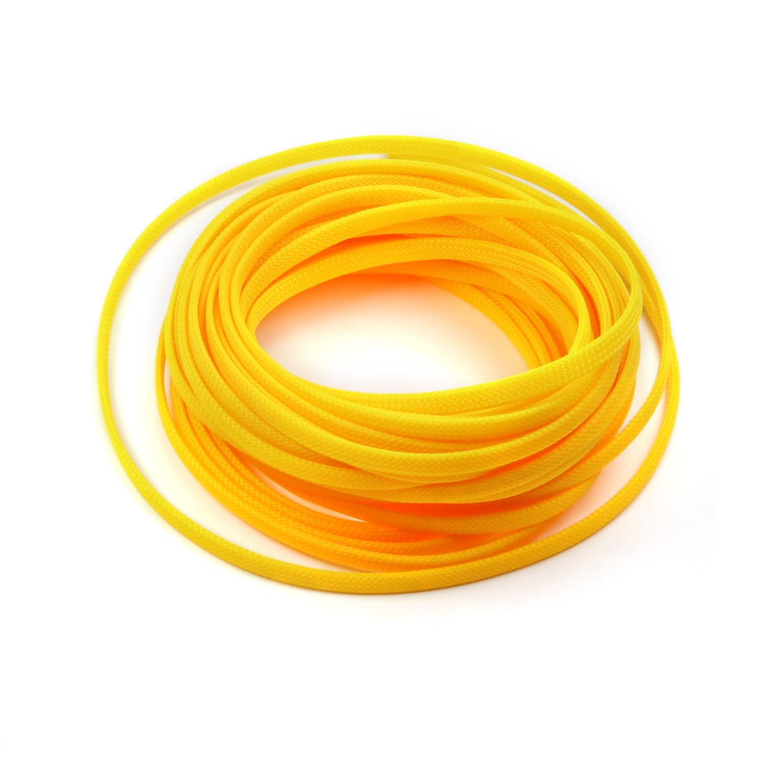 Othmro 1pc Cable Management Sleeve, Braided Cable Tidy, Cord Cover Wire Hider, 10m Cable Organizers Wire Tidy for TV/PC USB Cable, Yellow (Width:6mm)