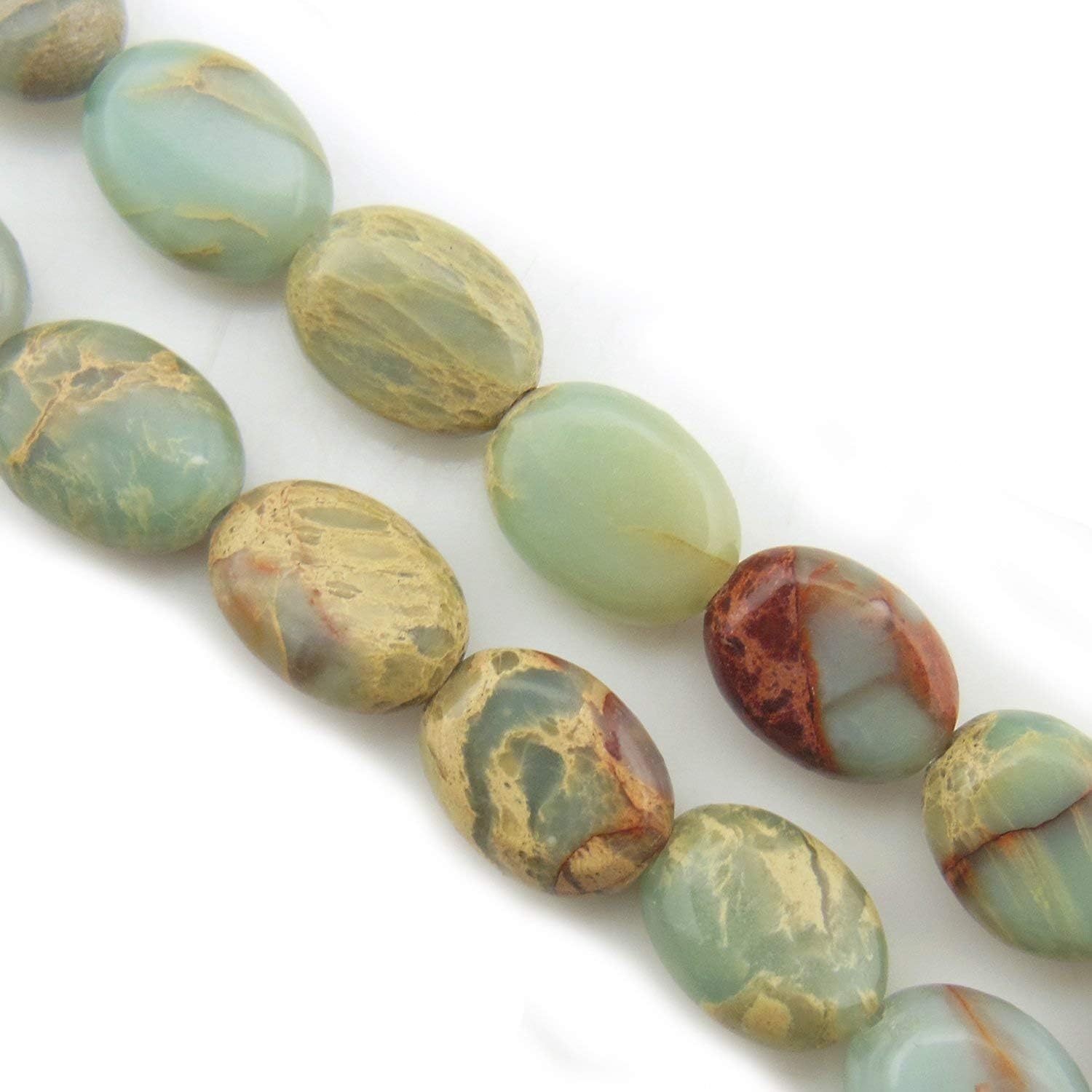 COIRIS 15'' Strand Oval Beads Natural Real Stone for Jewelry DIY Making Design (ZS1016-8x6mm)