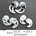 New Replacement Noise Isolation Earbuds 3 Pairs (S, M, L) with Extra Layer Comfort Eartips for Bose QC20 QC20i SoundSport SIE2 SIE2i IE2 IE3 In Ear Earphones (White)