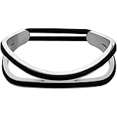 Zuo Bao Double Channel Hair Tie Bracelet Holder for Women Stainless Steel Grooved Ponytail Holder Bracelet, Can Holds 2 Hair Ties