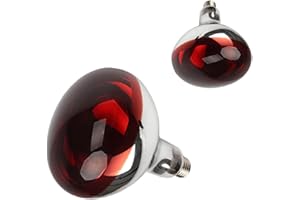 Minsily 2 Pack 250W Heat Lamp Bulb Red Infrared Heat Bulbs Glass Bathroom Heat Lamp for Food Service Brooder Bulb Chicks Pet 