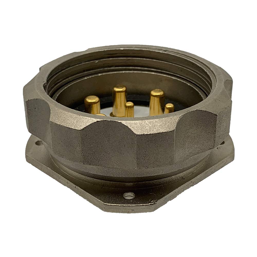 CEEP 920948M000P000 Circular Connector, Receptacle with Coupling Nut, 48M Insulator, Male, Panel Mount, Nickel Finish