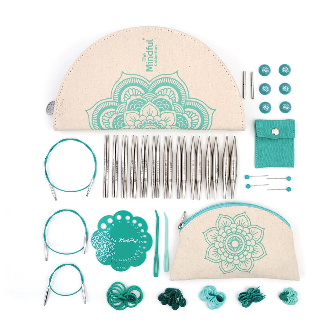 KnitPro The Mindful Collection Warmth Interchangeable Needle Set 4" (10cm) | 11 Sizes (3mm to 10mm) — image 1