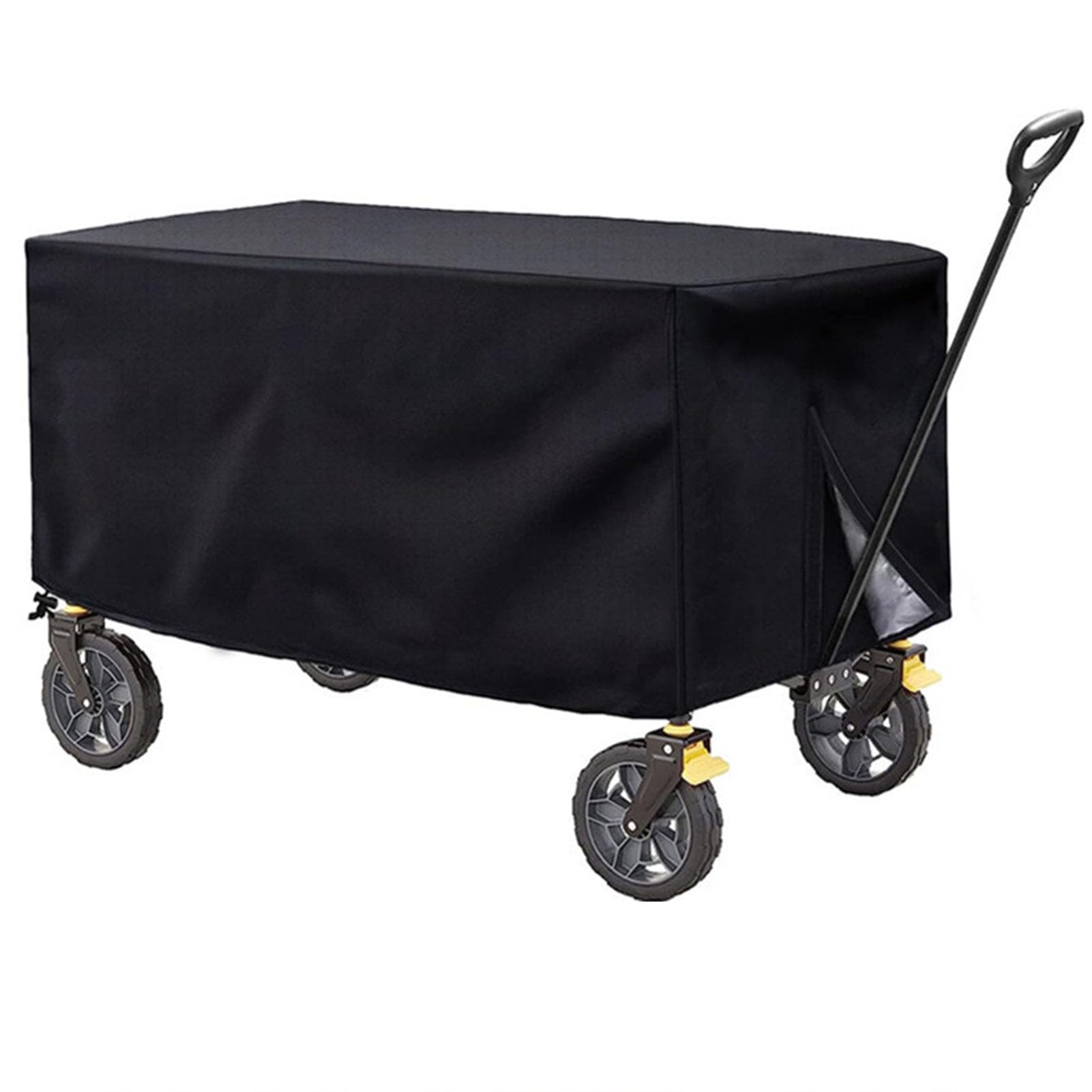 Tnfeeon Outdoor Folding Wagon Cover, 210D Oxford Cloth Waterproof Garden Wagon Cart Cover, Heavy Duty Dustproof, Black, 137 * 56 * 61cm