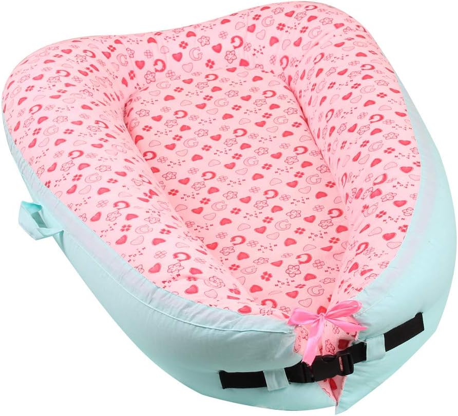 Multifunctional Baby Nest, HULKY Newborn Baby Lounger, Infant Sleeping Nest/Pods Breathable Cotton Portable Crib for Bedroom/Travel 0-24 Months