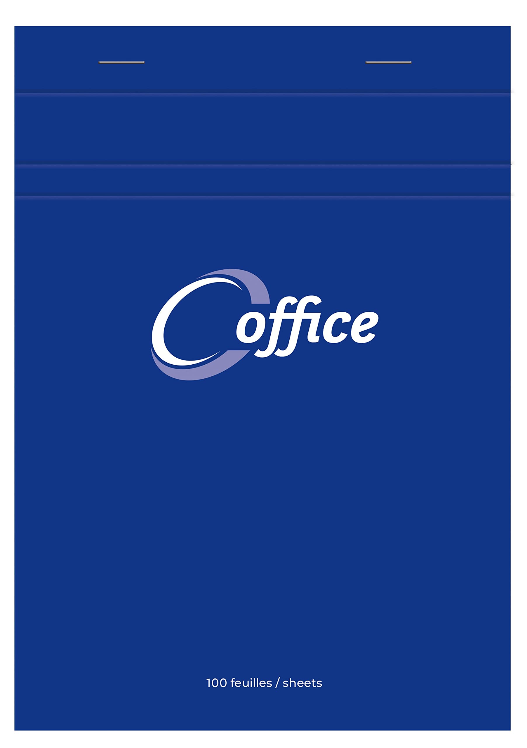 Calligraphe 15855C A Set of 5 Blue Head Stapled Office Notepads (a Clairefontaine Brand) - A5 14.8x21 cm - 100 Small Square Sheets - 56 gsm Paper - Semi Wraparound Cover