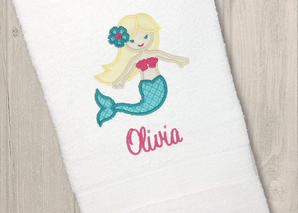 Amazon Com Personalized Mermaid Towel For Kids Under The Sea