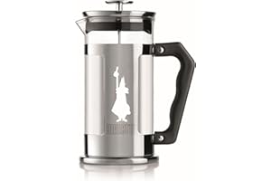 Bialetti 6860 Preziosa Stainless Steel 3-Cup French Press Coffee Maker, Silver (06860)