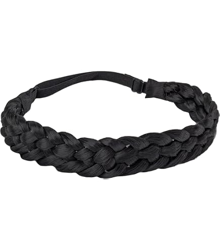 Serre-tête En Tresse Synthétique Blonde Double Rang - Avec élastique, Neuf