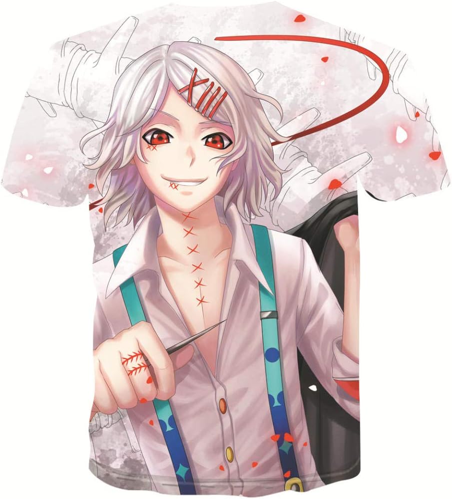 Htekgme Unisex 3d Printed Anime Character Graphic Tops Tees Casual Summer Short Sleeve T Shirts For Men Women Ae424 2xl Amazon Co Uk Sports Outdoors