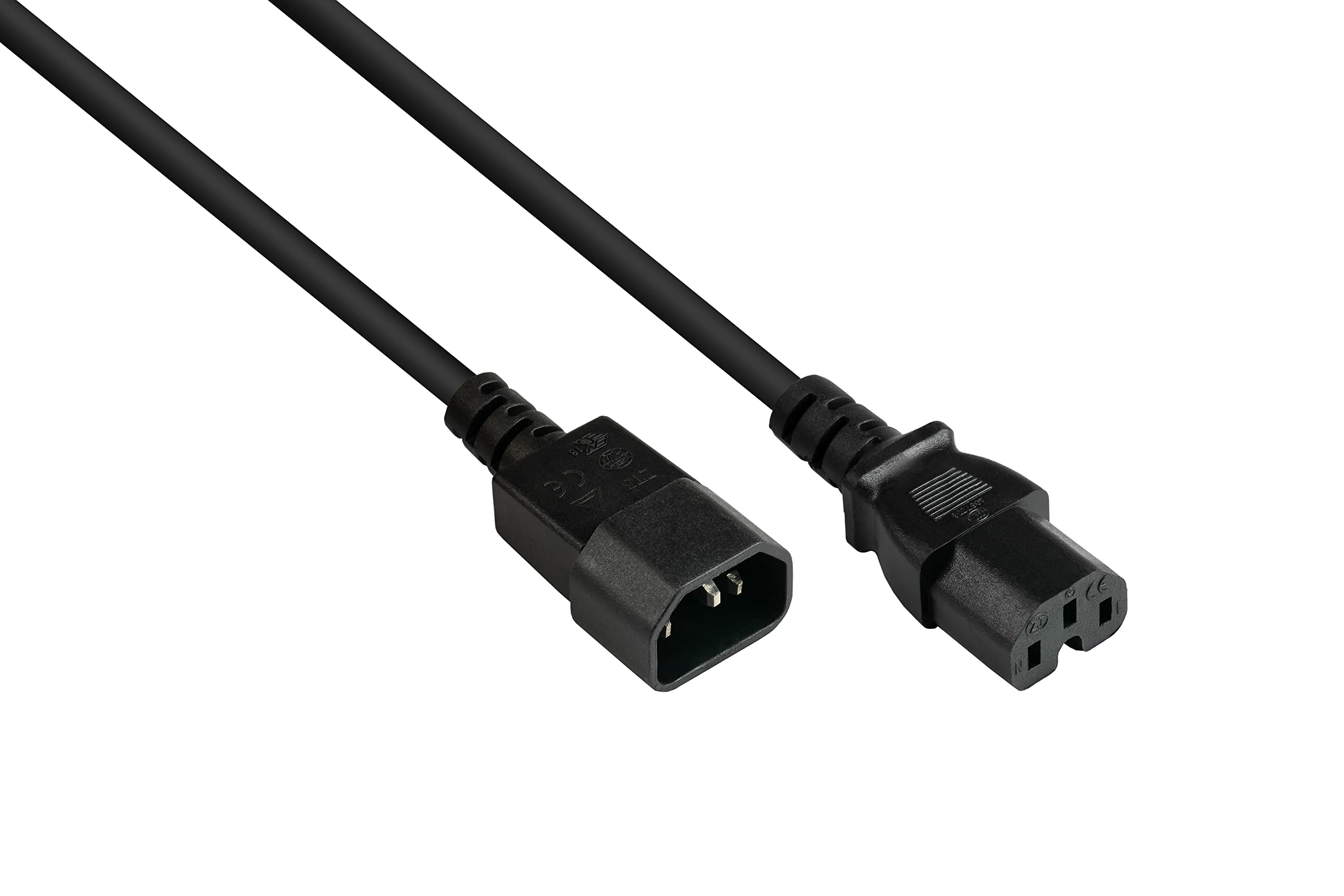 Good Connections P1450-S030 3 m C14 (straight) to C15 (straight), 1.00 mm² Black