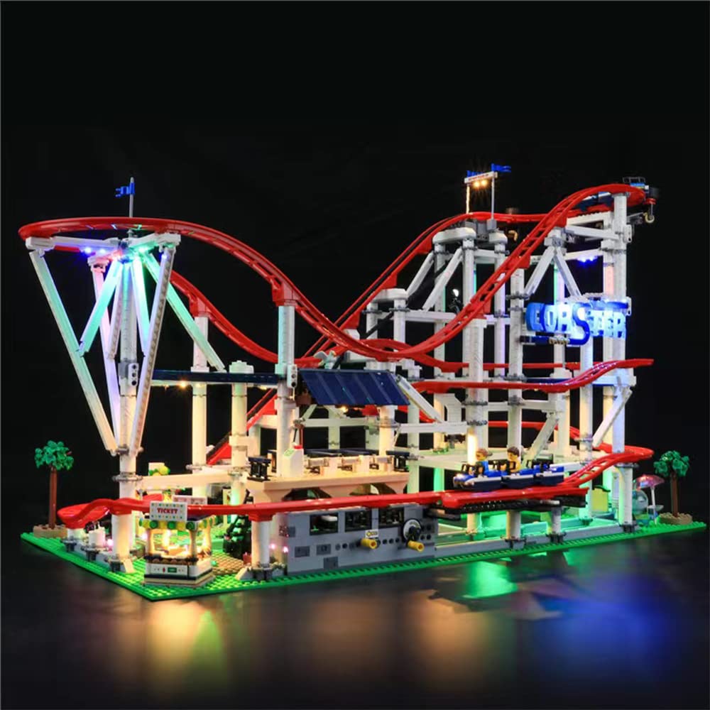 GEAMENT LED Light Kit Compatible with LEGO Roller Coaster - Lighting Set for Creator 10261 (Building Set Not Included)