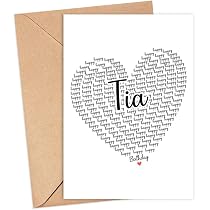 Amazon.com : GavinsDesigns Happy Birthday Tia Card - Cute Happy ...