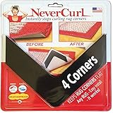 iPrimio NeverCurl Best V Shape Design Gripper to Instantly Stops Rug Corner Curling. Safe for Wood Floors. for Indoor & Outdoor Rugs - Not an Anti-Slip pad - Made USA - Patented