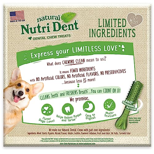 Nylabone Nutri Dent Dog Dental Treats Natural Dog Teeth Cleaning
