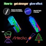 Artecho Glow in the Dark Paint Neon Yellow 120ml Tube Acrylic view 6