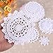 Surepromise 24 Vintage Lace Crochet Motifs Mini Doilies White Decoration Flower DIY Craft Scrapbooking Embellishment