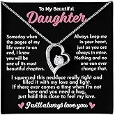 CALLA DECORGIFTS To My Daughter Necklace, Daughter Gifts From Dad and Mom, Necklace With Heartfelt Message & Elegant Box, Jewelry Gift For Birthday Christmas Graduation