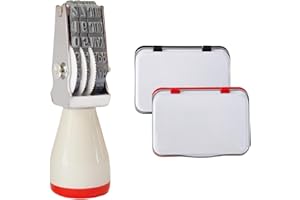 Aunewrick Egg Date Stamp Kit with Ink Pads, 3.1 in Rubber Stamper for Farm Fresh Eggs, 2 Ink Pads for Poultry Eggs