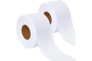 XMJY 2 Rolls Fusible Batting Tape for Quilting -2 Inches x 30 Yards White Batting Seam Tape, Fusible Sheer Binding Tape for Batting Quitting Sewing