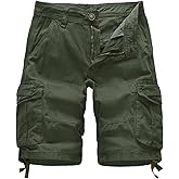 GSGGIG Cargo Short for Men, Relaxed Fit Camo Shorts, Outdoor Hiking Casual Work Shorts with Multi Pocket