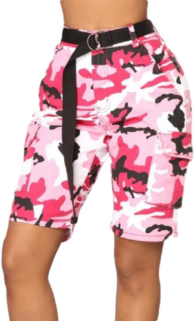 womens pink cargo shorts