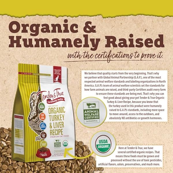 TENDER & TRUE ORGANIC TURKEY & LIVER RECIPE CAT FOOD, 3 POUND (PACK OF 1)