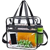 Clear Bag Stadium Approved,Security Approved Clear Tote Bag for Work Games Concerts-12"X12"X6"